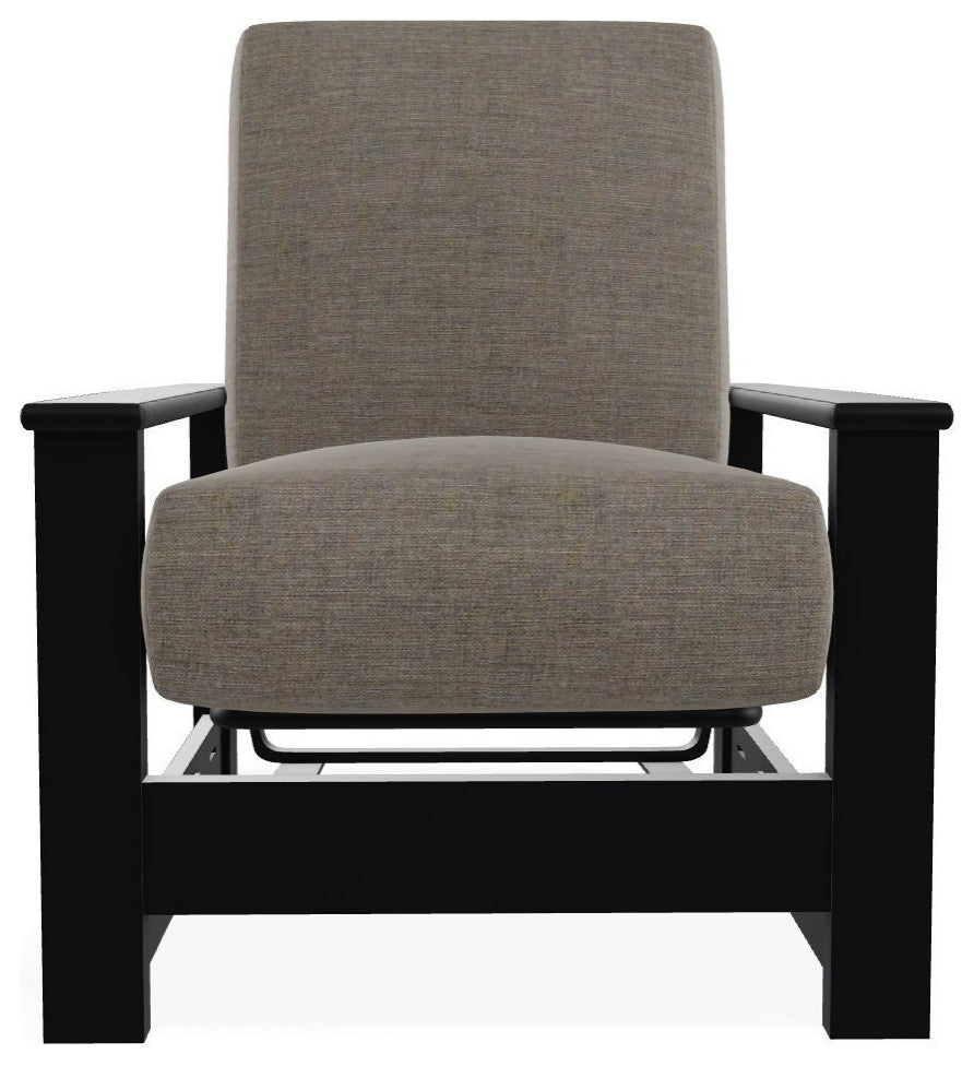 Leeward Deep Seat Outdoor Armchair with Hidden Motion, Rain Cast/Black