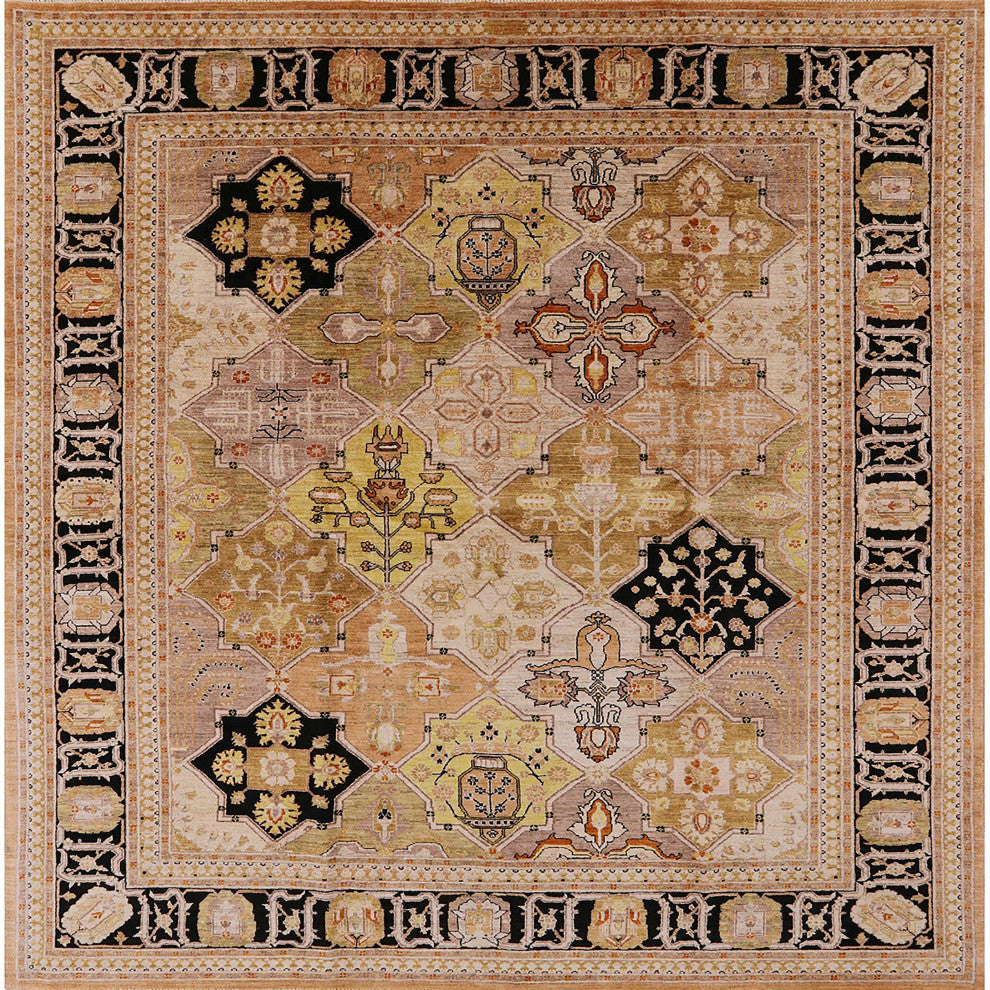 Ahgly Company Indoor Square Mid-Century Modern Area Rugs, 3' Square