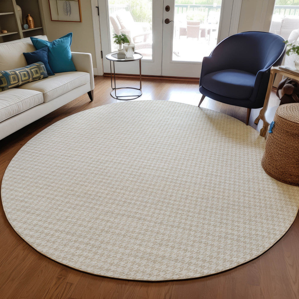 Indoor/Outdoor Hinton HN1 Linen Machine Washable 10' x 10' Rug