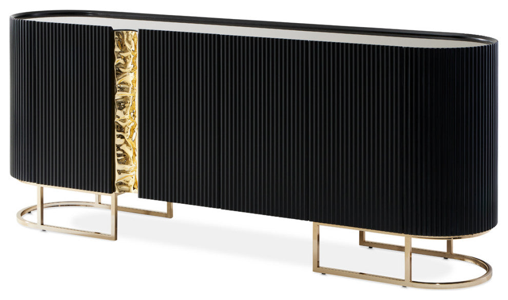 Lisbon Console Table Silken Matte Black