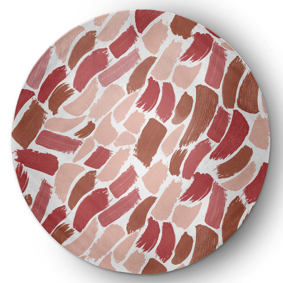 Wenstry Chenille Rug, Red, 5' Round