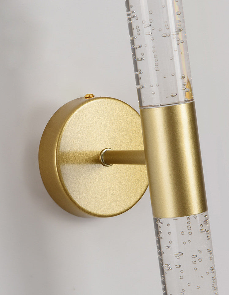 Modern Golden Wall Lamp in Minimalistic Style for Bedroom, Corridor, Gold, Warm Light