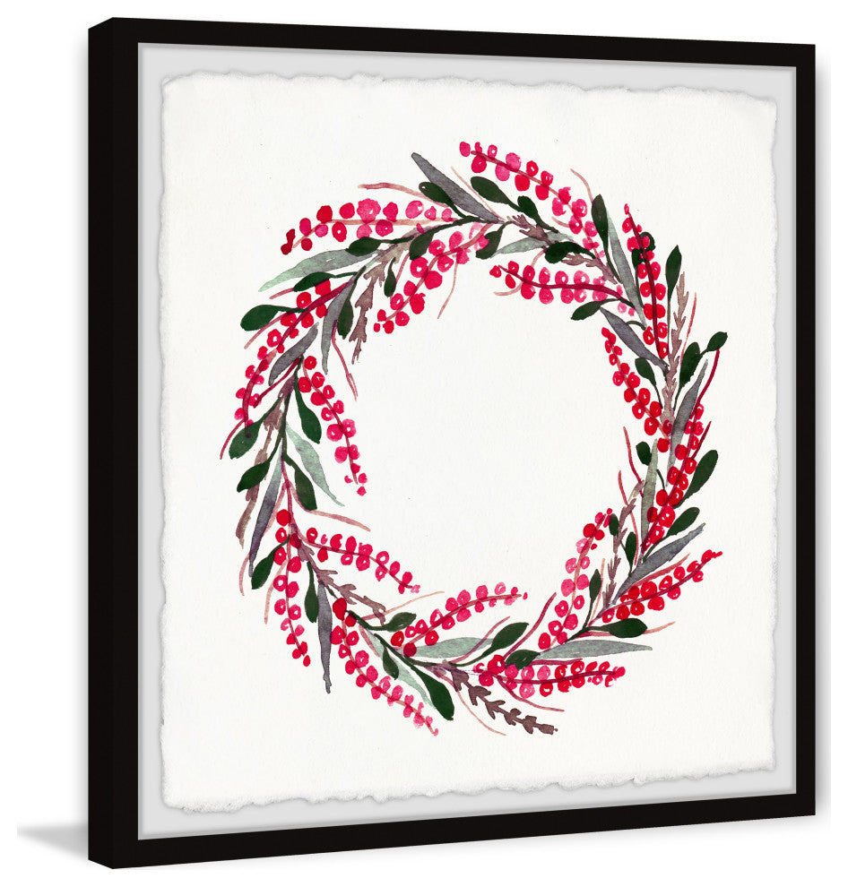 "Wreathe of Love III" Framed Painting Print, 32x32
