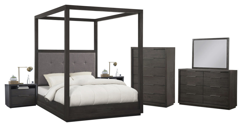 Modus Oxford 6 Piece Full Canopy Bedroom Set With Chest, Dolphin