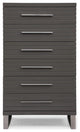 Modrest Splendor Grey High Gloss Slatted Chest