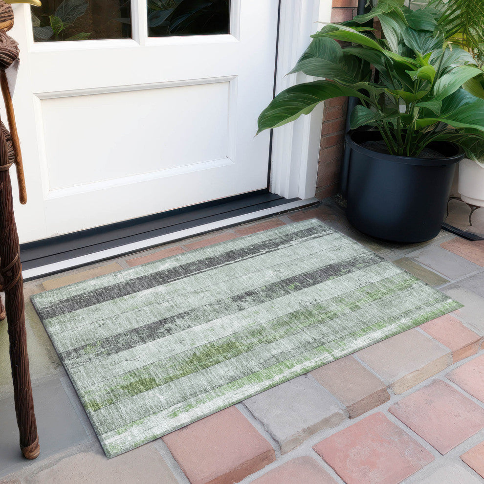 Machine Washable Indoor/Outdoor Chantille ACN1868 Aloe 1'8" x 2'6" Rug