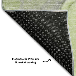 Premium Machine Washable Mayfield AMF506 Green 3' x 5' Rug