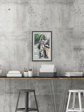 "Casual Chic" Framed Painting Print, 12"x18"
