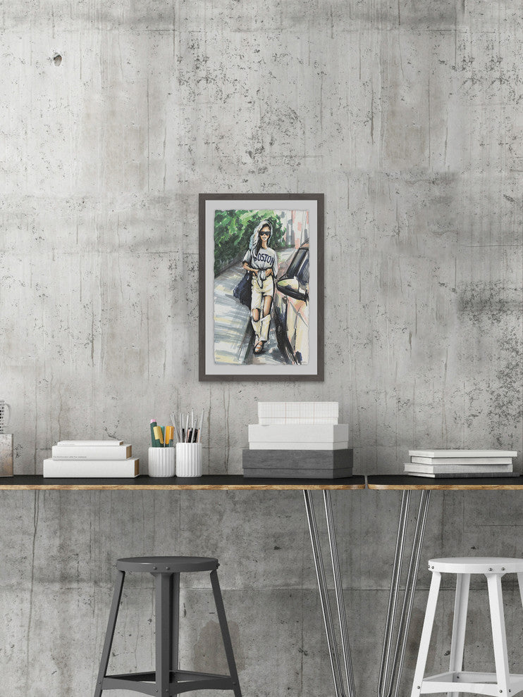 "Casual Chic" Framed Painting Print, 12"x18"