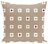 Hip To Be Square Geometric Print Pillow, Flax, 18"x18"