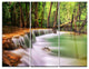 "Secodn Level Erawan Waterfall" Photography Metal Wall Art, 3 Panels, 36"x28"