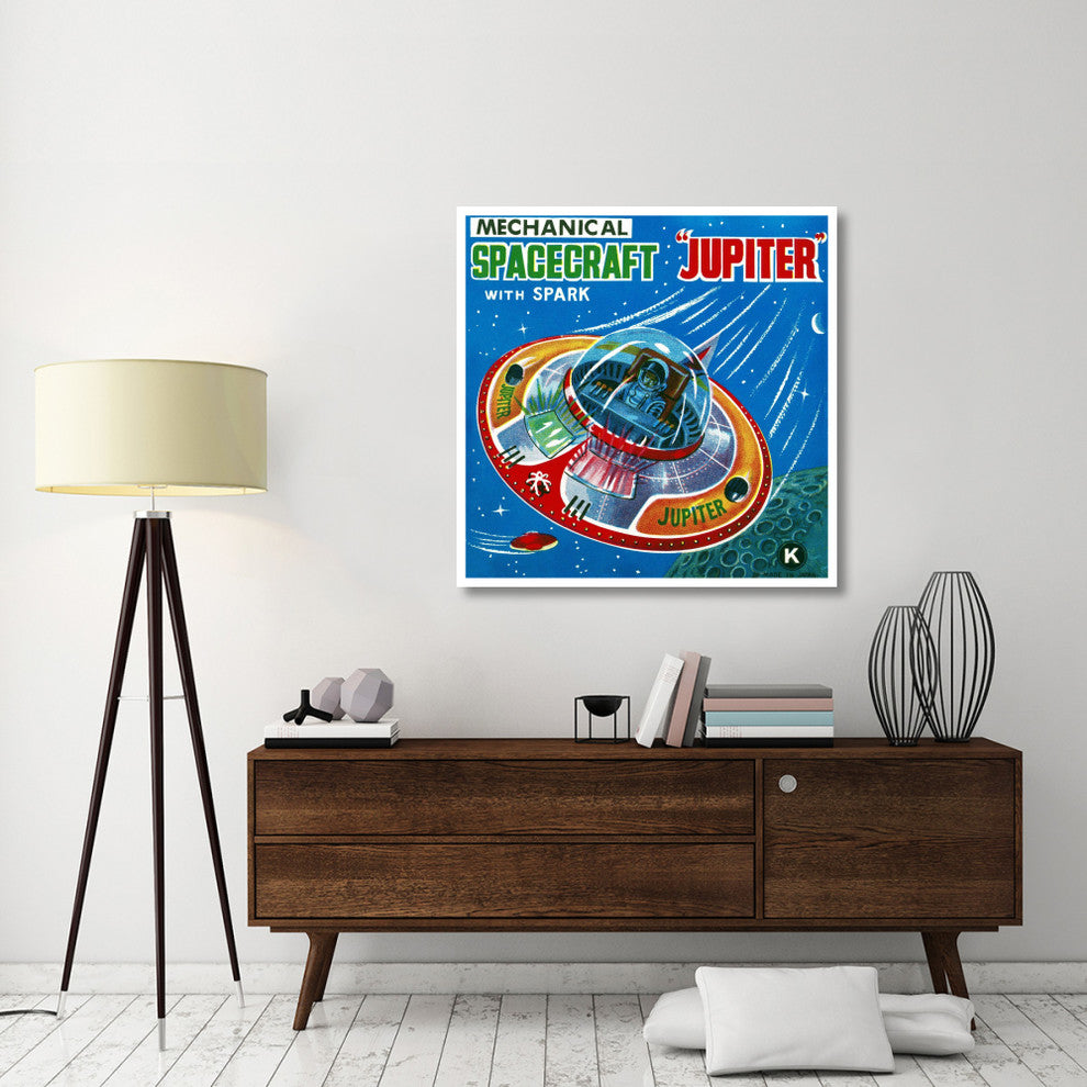 "Mechanical Spacecraft Jupiter" Digital Paper Print by Retrorocket, 42"x42"