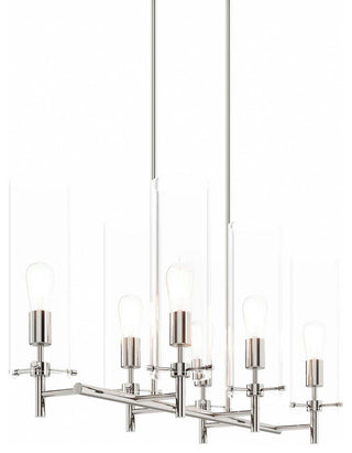 Skylark 6-Light Chandelier, Clear Polished Nickel