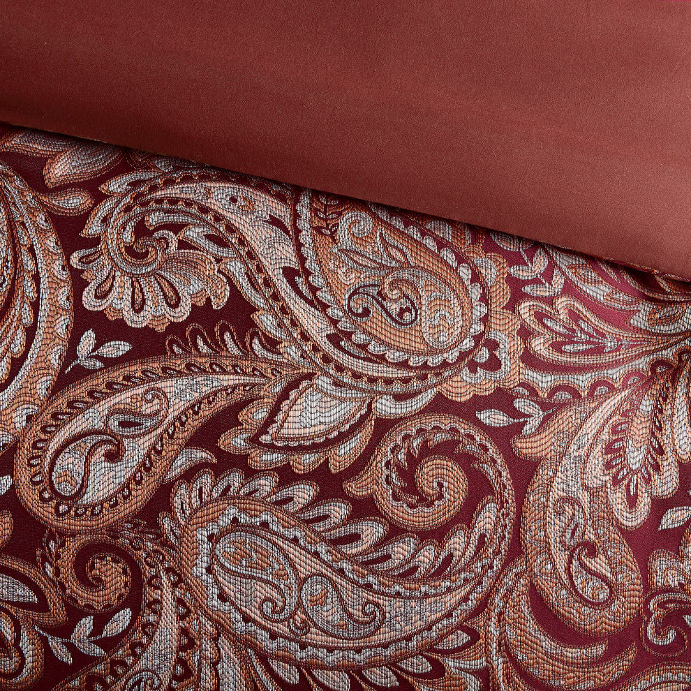 Madison Park Jacquard Comforter 12-Piece Set With Piping, Queen