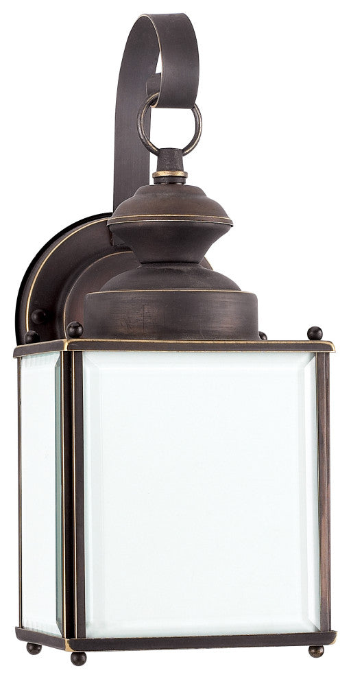 Jamestowne 1-Light Outdoor Wall Lantern, Antique Bronze