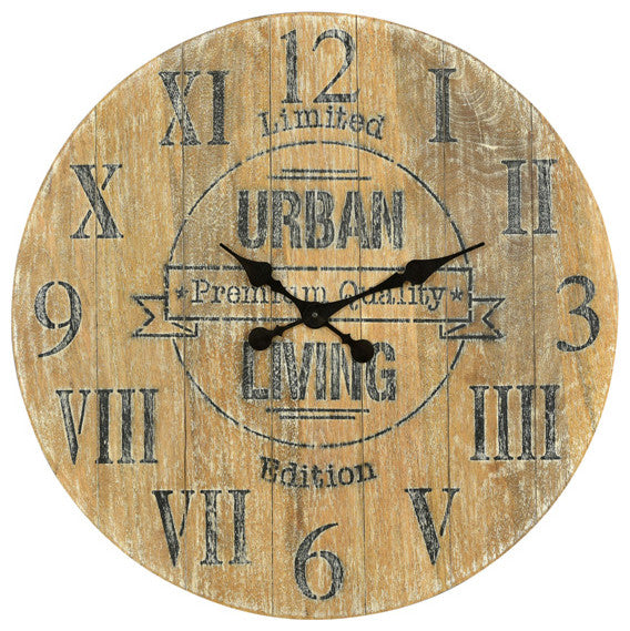 Bedford Wood Wall Clock, Beige