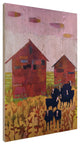 "Orland Barnyard" Fine Giclee Printed on Hand Finished Ash Wood Wall Art