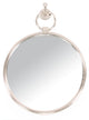 Round Wall Mirror In Antique Silver