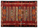 Esencia Tribal Stripe Indoor/Outdoor Mat Red 1'11"x4'11"