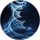 3D Illuminated Helix Shapes, Abstract Large Disc Metal Wall Art, 11"