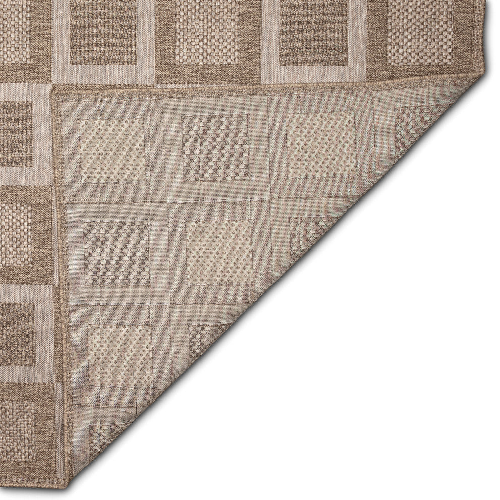 Orly Squares Indoor/Outdoor Rug Natural 1'11"x7'6"