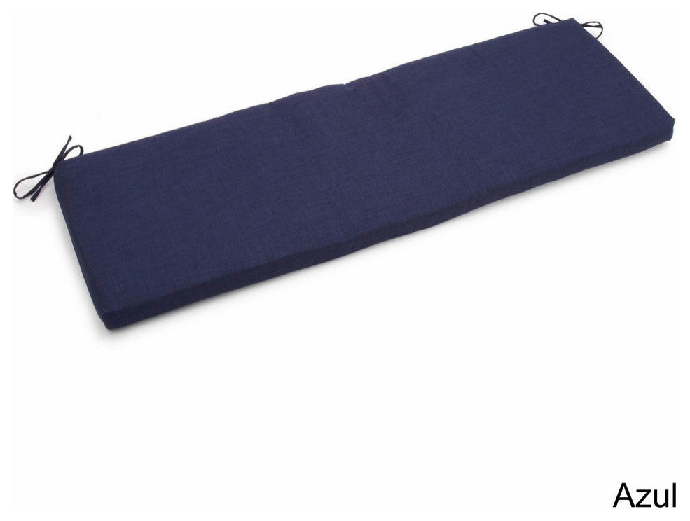 57"x19" Outdoor Spun Polyester Loveseat Cushion, Azul
