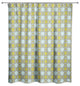 Folk Lattice Pattern in Green Shower Curtain