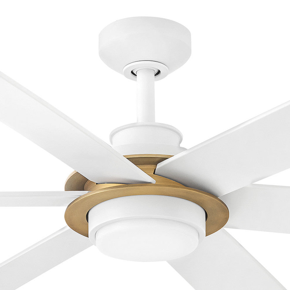 Hinkley Andros 64" Led Smart Fan, Matte White