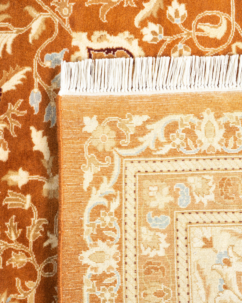Raj One-of-a-Kind Hand-Knotted Area Rug Brown, 9'2"x12'1"