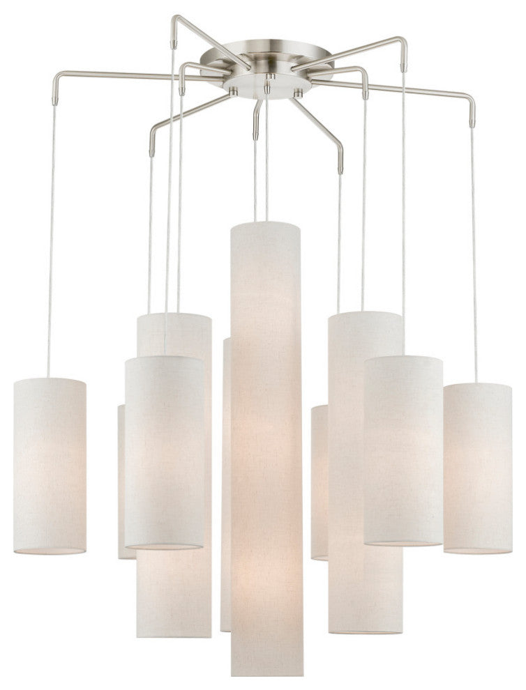 Strathmore 15 Light Brushed Nickel Foyer Chandelier
