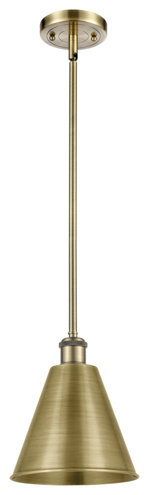 Ballston Cone Pendant, Antique Brass