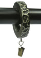 Set of 7 1 3/4" Hammered Designer Curtain Rings, Antique Silver