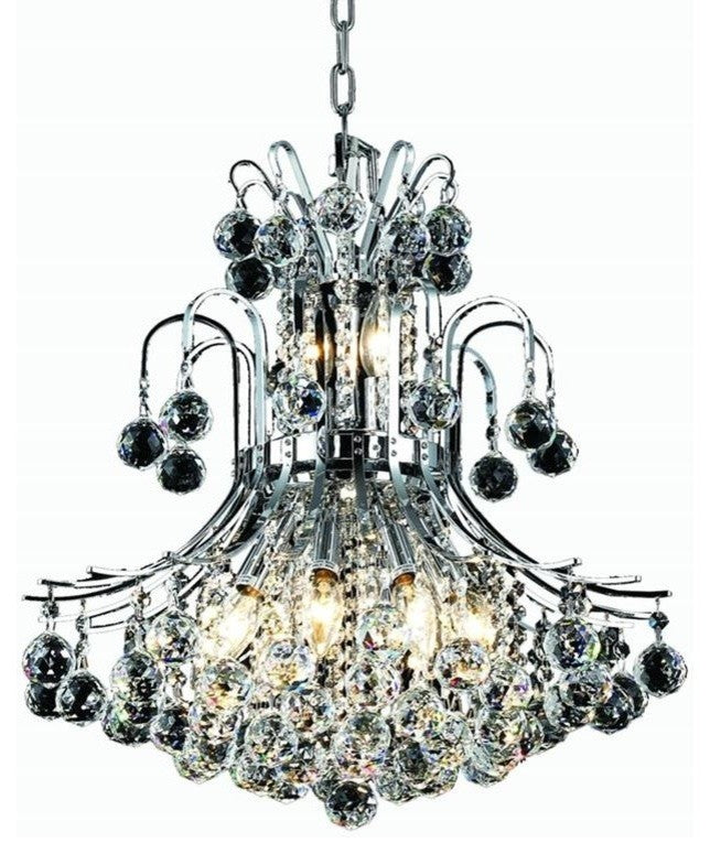 Elegant Lighting Toureg 19" 10 Light Royal Crystal Chandelier
