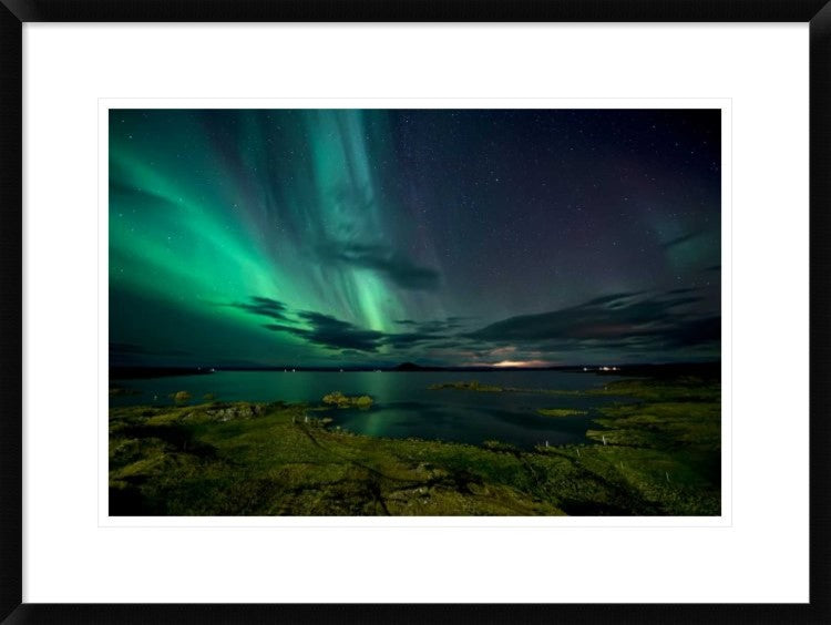 "Maatn Lake" Framed Digital Print by Liloni Luca, 30x22"