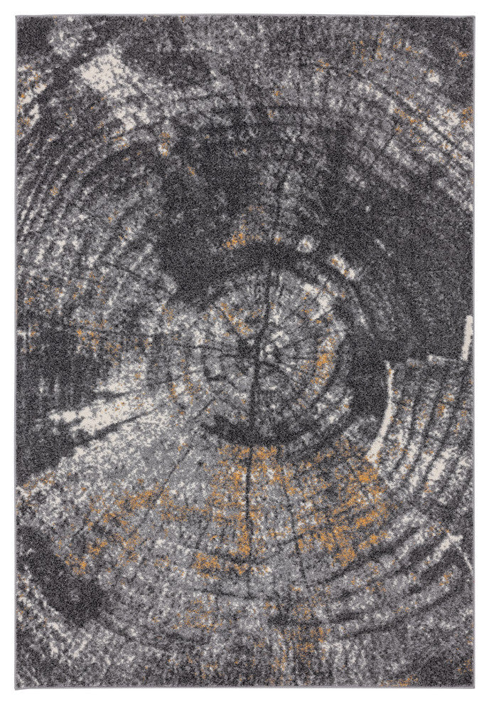 Abani Laguna LAG140A Grey Fractured Wood Area Rug