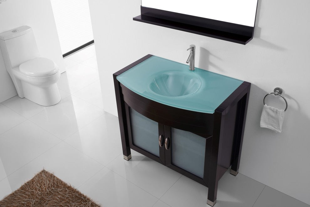 Ava 36" Single Bathroom Vanity Set, Espresso