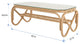 Rectangular Rattan Coffee Table With Glass Top, Natural