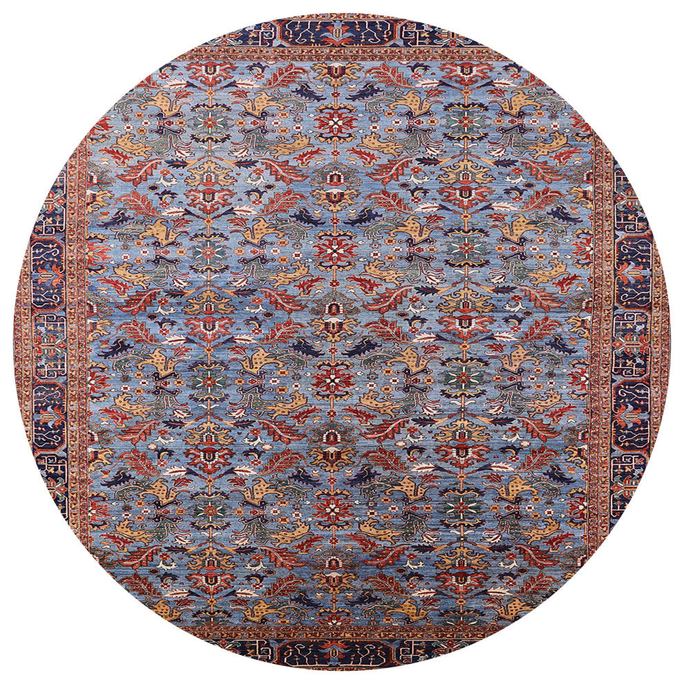 Ahgly Company Indoor Round Mid-Century Modern Area Rugs, 8' Round