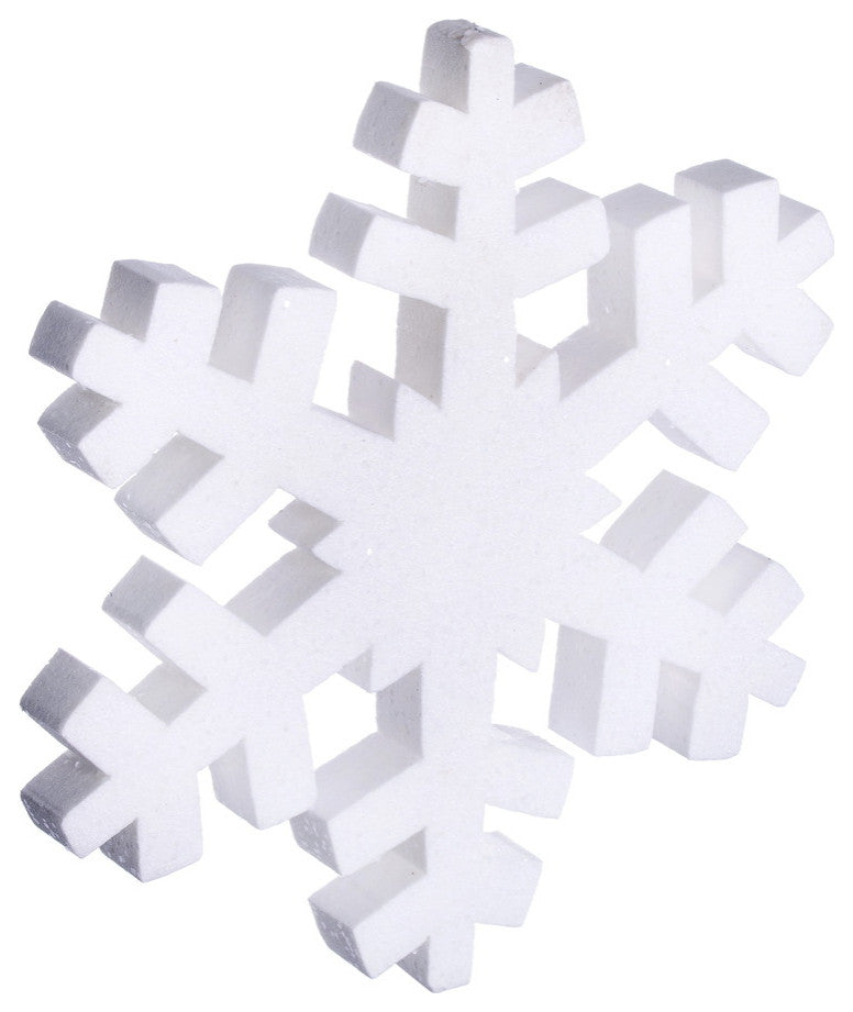 Vickerman L134601 18" White Glitter Snowflake Christmas Ornament