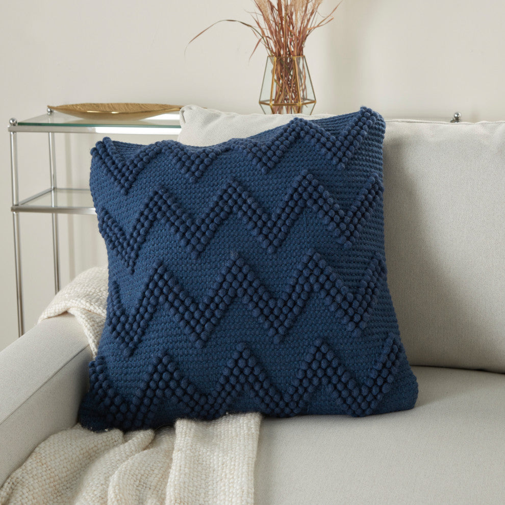 Mina Victory DC173 Throw Pillow, Navy, 20" x 20"