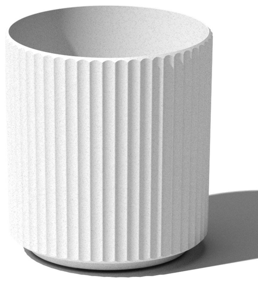 Veradek Demi Series Planter, White, 12", 1 Pack