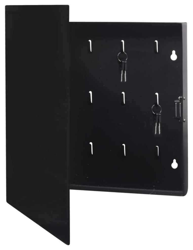 Vidaxl Key Box With Magnetic Board Black 13.8"x13.8"x2.2"