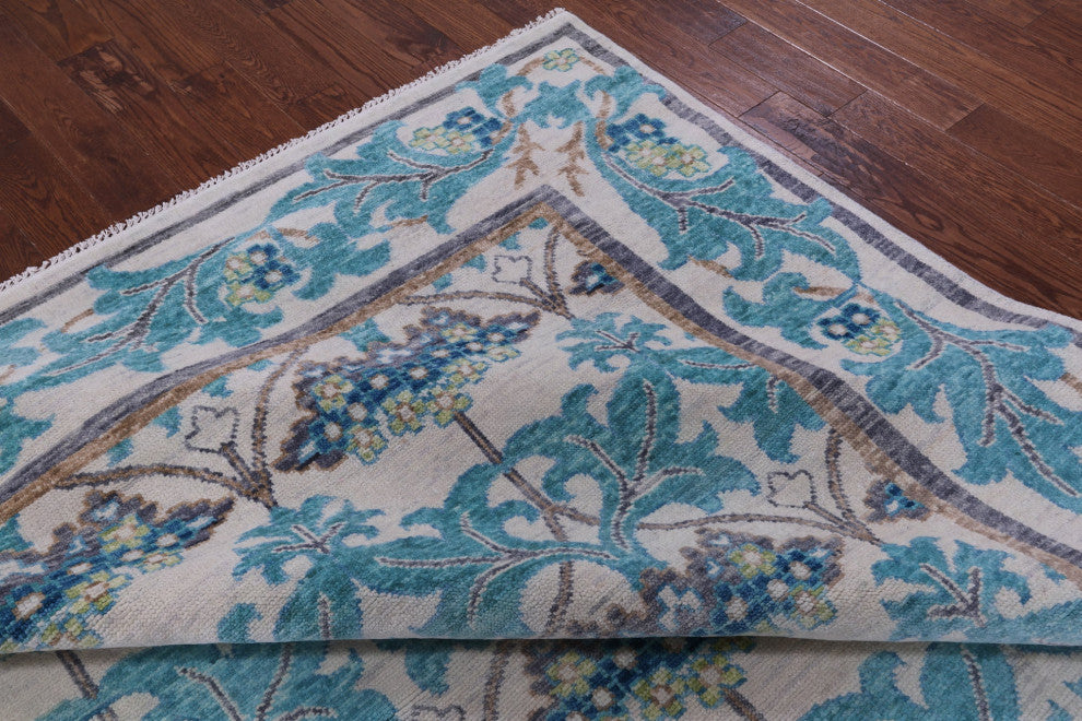 Hand-Knotted  William Morris Wool Rug 9' 3" X 12' 4" - Q15641
