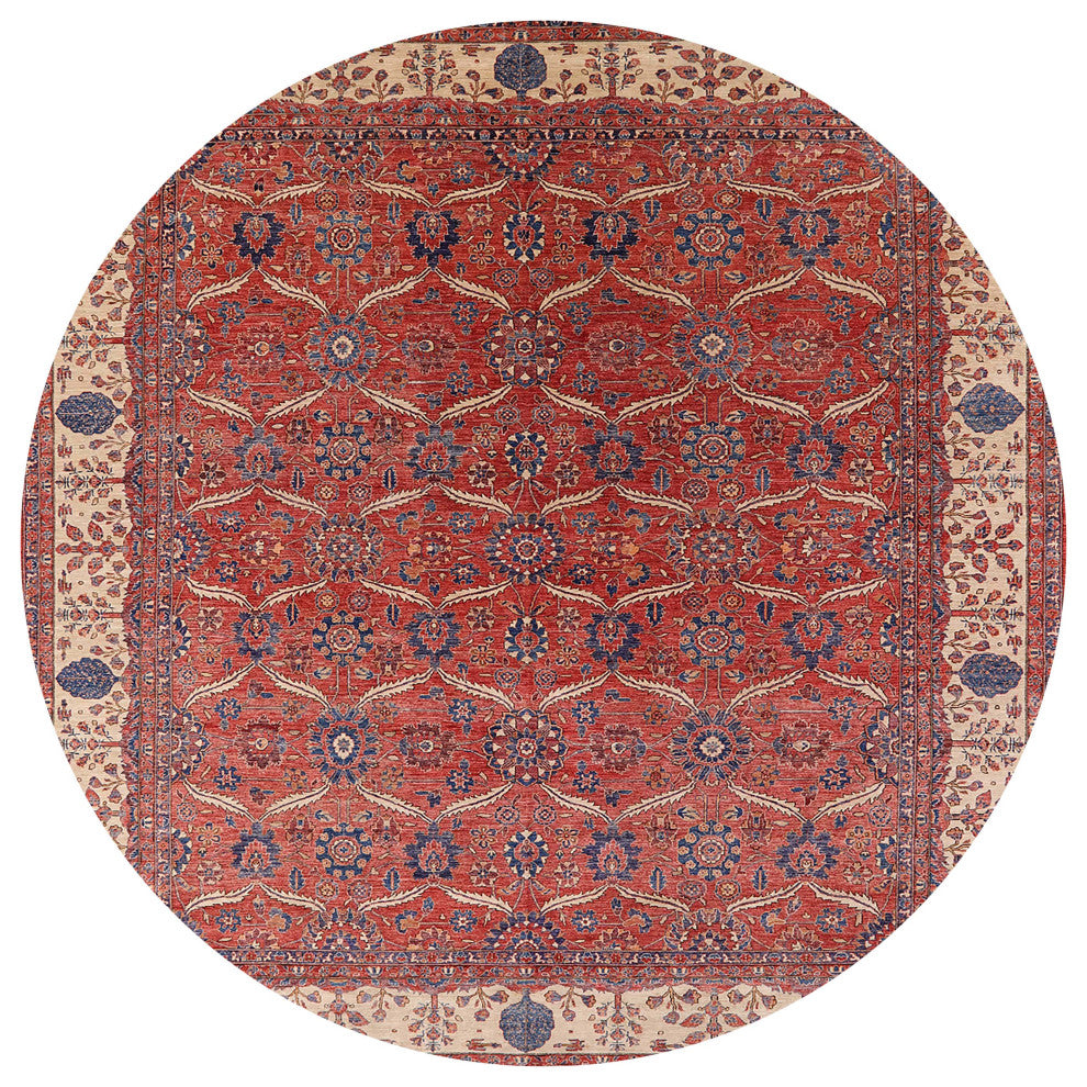 Ahgly Company Indoor Round Mid-Century Modern Area Rugs, 8' Round