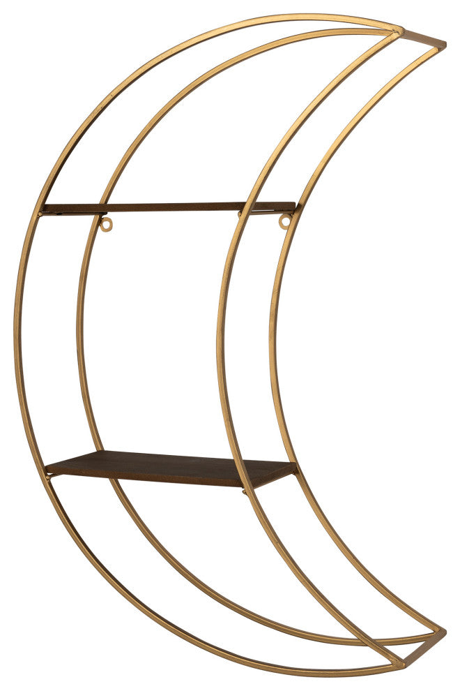 Gold Half Moon Floating Shelf