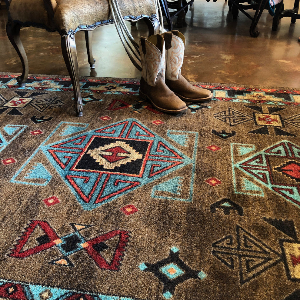 Desert Diamond Oka, Brown, 4'x5'