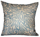 Plutus Serene Oasis Blue, Cream Floral Outdoor/Indoor Pillow, 22"x22"