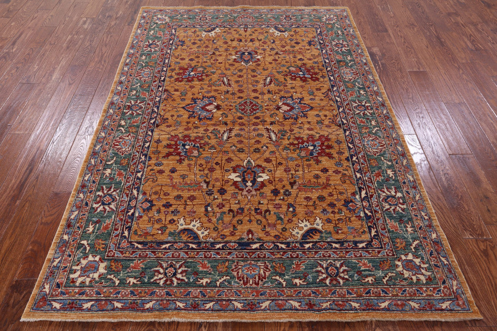 5' 8" X 8' 0" Handmade Persian Tabriz Wool Rug - Q13754