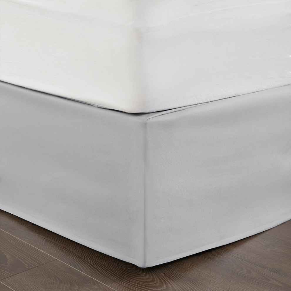 Madison Park Simple Fit Wrap Around Adjustable Bedskirt, Grey