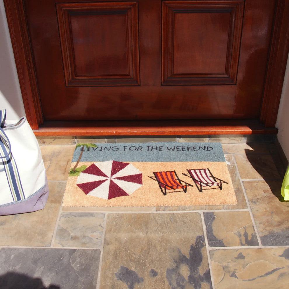Rubber-Cal Summer "Beach Doormat" Kit 18" x 30" 2 Door Mats